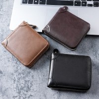 メンズショートウォレット多機能クラシックファッショントレンドクリップフル素材メンズマルチカードスロット小銭入れ