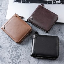 メンズショートウォレット多機能クラシックファッショントレンドクリップフル素材メンズマルチカードスロット小銭入れ
