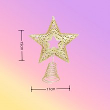 クリスマスツリー トップスター デコレーション 五芒星 愛の天使で飾られた新しい鉄の五芒星