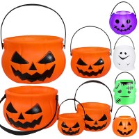 ハロウィンカボチャ瓶ゴーストフェスティバル装飾小さなカボチャ魔女バケツ三角目カボチャキャンディ保存瓶