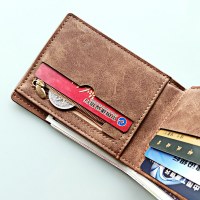 新しいファッショナブルなショートドルコインウォレットレトロつや消し多機能財布カジュアル複数のカードスロット