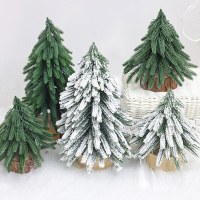 新しいクリスマス雪 PE 植毛ミニクリスマスツリーの装飾品ホームショッピングモールの窓ホリデーシーンの装飾