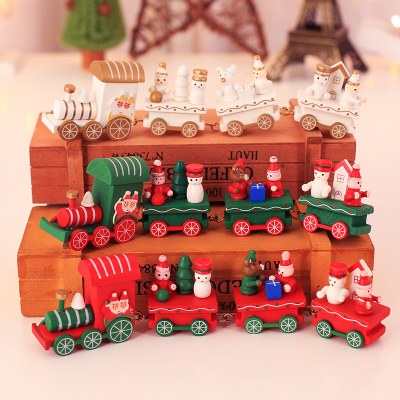 クリスマス飾り クリスマス木製電車 子供 幼稚園ホリデー クリスマスプレゼント クリスマスオーナメント ギフト
