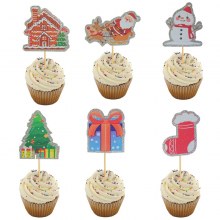 クリスマス ミニ ケーキ マフィン カップ ケーキ インサート クリスマス インサート カード クリスマス ツリー 雪だるま インサート カード ベーキング デコレーション