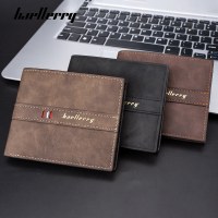 メンズショートウォレットBaellerryレトロオープンマルチカードスロットウォレットRFIDウォレットウォールウォレット男性用