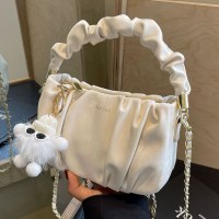 シンプルなプリーツクラウドレディースバッグ2024新しいフレンチニッチシングルショルダークロスボディバッグ高品質の質感脇の下ハンドバッグ