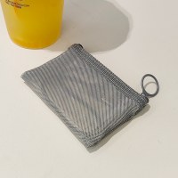 ミニメッシュ収納袋化粧品口紅バッグキーコインカードホルダーIDバッグ透明な小さなジッパー