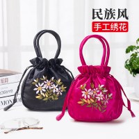 ハンドバッグ手刺繍小さなバッグ古代エスニックスタイル中高年ショッピングチェンジ携帯電話レディースバッグマザーズクラッチバッグ