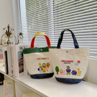 新しいミキスタイルの漫画バッグ、ベビーバッグ、キャンバスポータブル、軽量、コンパクト、大容量のお出かけ用マザー＆ベビーバッグ