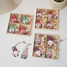 クリスマス装飾、クリエイティブな木製ギフトボックス、小さなペンダント、クリスマスツリーペンダント、ギフト卸売
