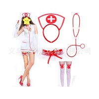 cosply ナースコスプレ ハロウィン用品 ハロウィン装飾 ドレスアップ クロスソックス ナース小道具
