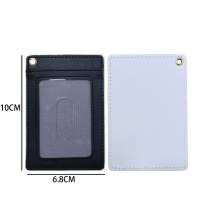 多機能クリエイティブシンプル通勤レザーキャンパスミールカードバスホルダーIDカードホルダー