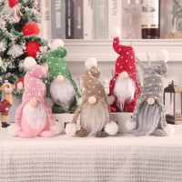 新しいフォレスター白ひげ顔のない人形クリスマス人形フォレスターニット帽子座り人形飾り