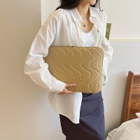 新しいファッショナブルなアーステクスチャ刺繍 11 インチ iPad スリーブバッグ 13 〜 14 インチのラップトップバッグ収納袋