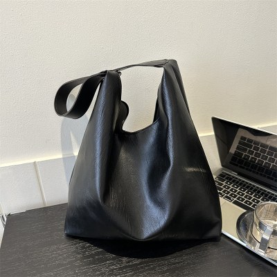 レトロな大容量多用途イン韓国語版通勤テクスチャーショルダーバッグレディース秋冬新作トートバッグ