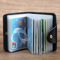 ファッショナブルなレディースレザーカードバッグメンズマルチカードスロット名刺ホルダービジネス銀行クレジットカードホルダー本革運転免許証