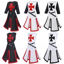Mantianyu ハロウィンコスチュームウィッシュ中世チュニックスリットパッチワークメンズトップス