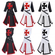 Mantianyu ハロウィンコスチュームウィッシュ中世チュニックスリットパッチワークメンズトップス