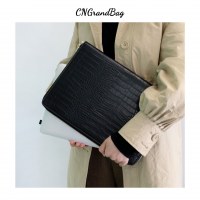 PU レザーハンドヘルド 13 インチビジネスラップトップバッグライナーバッグポータブル落下防止保護カバー