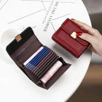 一層牛革小銭入れとカードホルダーが一体になったバッグ本革アコーディオンカードホルダー多機能IDカードホルダー