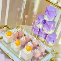 パーティー用品ラウンドボール木製ロリポップスティックデコレーション結婚式誕生日デザートテーブルレイアウト小さな木製スティックインサート