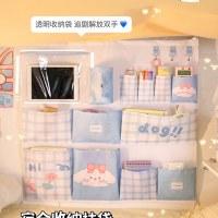 収納バッグドアバック壁掛け寮ベッドサイドベッドサイドワードローブ吊り壁ファブリック壁掛け携帯電話収納