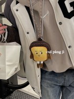 WW かわいいパントーストホルターバッグ面白い表現ヘッドフォンバッグペンダントカードバッグミニ収納小銭入れギフト