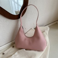 おしゃれでシンプルな脇用バッグ、秋冬新作人気無地PUショルダーバッグ、おしゃれな通勤用、多用途なハンドバッグ