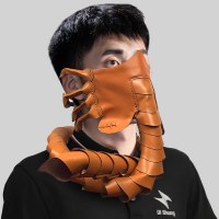 テロエイリアンホールディングフェイスマスクメイクアップダンスは映画のヘッドウェアハロウィーンパーティーの怖いパフォーマンスプロップを広げます