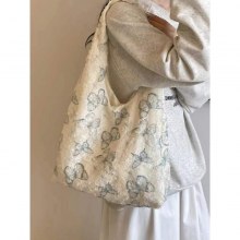 夏の超人気の刺繍入り大型バッグ女性用 2024 新デザインニッチトートバッグ大容量通勤ショルダーバッグ