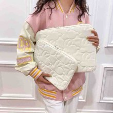 インナーバッグ ポータブル 薄型軽量 タブレットバッグ シンプル ウサギ ipad 14インチ ノートパソコン保護スリーブ コンピューターバッグ