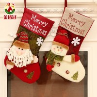 クリスマス装飾用品クリスマス靴下ギフトバッグサンタキャンディー瓶バッグクリスマスツリーの装飾品卸売