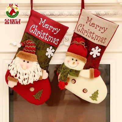 クリスマス装飾用品クリスマス靴下ギフトバッグサンタキャンディー瓶バッグクリスマスツリーの装飾品卸売