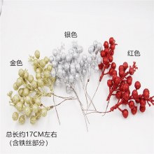 バレンタインデーの装飾クリエイティブミニクリスマスツリー DIY 素材アクセサリーフラワーシミュレーション光沢のある赤いベリーブーケ