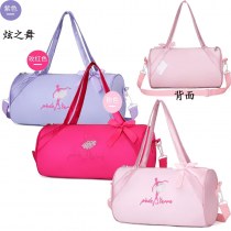 新しい子供のクロスボディダンスバッグ 刺繍 サテンポータブルラテンバレエバッグファッショナブルな軽量大容量バックパック