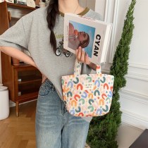 ハンドバッグかわいい漫画アニメランチバッグソフトハンドバッグ通勤整理バッグ