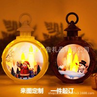 クリスマスランタンLEDフレームレスキャンドルライトオーナメントDIYクリエイティブ記念雰囲気クリスマスホリデーペンダント