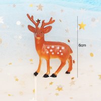 クリスマスヘラジカのベイクドケーキデコレーションそりゴールデンフォーンクリスタル鹿クリスマスイブニホンジカ鹿プラグインオーナメント