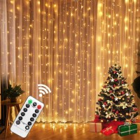 供給 3*3 メートル銅線カーテンライト装飾ライト USB リモコン付き寝室クリスマス結婚式 8 機能ライトストリング