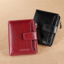本革財布レディースショート多機能マルチカードスロットレディース財布 大容量 カードホルダー小銭入れ