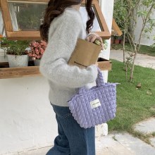 韓国インバブルハンドバッグショッピングバッグキャンバスバッグカジュアル怠惰なスタイルハンドヘルドトートバッグ