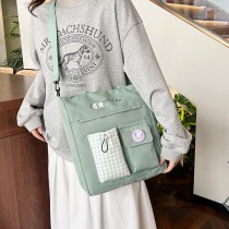 2024 新しい多用途シンプルでファッショナブルな韓国スタイルのダブルポケット デザイン インスタイル学生パーティーオフィスワーカーシングルショルダークロスボディバッグ