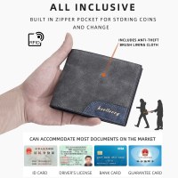 財布 メンズ ショート RFID 耐磁性 レトロ マット生地 横型財布 財布 メンズ