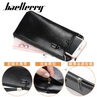 baellerry 新しいメンズ長財布ファッショナブルな若者のジッパー携帯電話バッグ韓国版超薄型財布