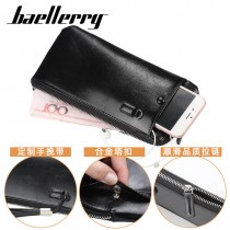 baellerry 新しいメンズ長財布ファッショナブルな若者のジッパー携帯電話バッグ韓国版超薄型財布