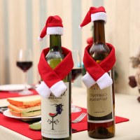 クリスマスクリエイティブ家庭用品不織布スカーフ帽子ワインボトル装飾クリスマスワインボトルセット装飾卸売