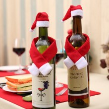 クリスマスクリエイティブ家庭用品不織布スカーフ帽子ワインボトル装飾クリスマスワインボトルセット装飾卸売