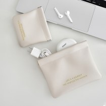 シンプルな自動閉鎖ミニ収納袋多機能化粧品袋小銭入れヘッドフォンデータケーブル口紅収納袋