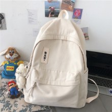 韓国スタイルのファッション大学生キャンパスバックパックシンプルカジュアル中学生スクールバッグ女の子 15 インチコンピュータバックパック