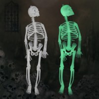 ハロウィーンデコレーションゴーストフェスティバル製品バーKTVシナリオレイアウトホラーナイトライトスカルスケルトンプラスチックスケルトンの小道具